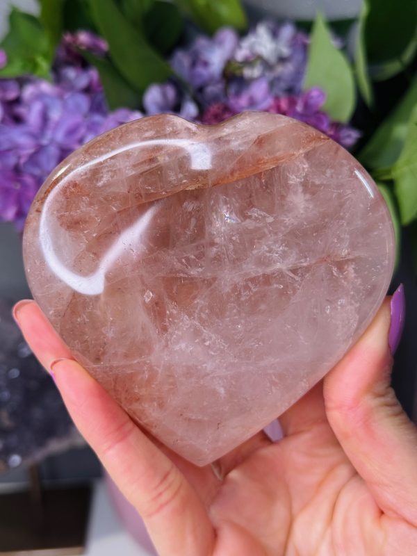 Cœur en Quartz Hématoïde de Madagascar, N.316