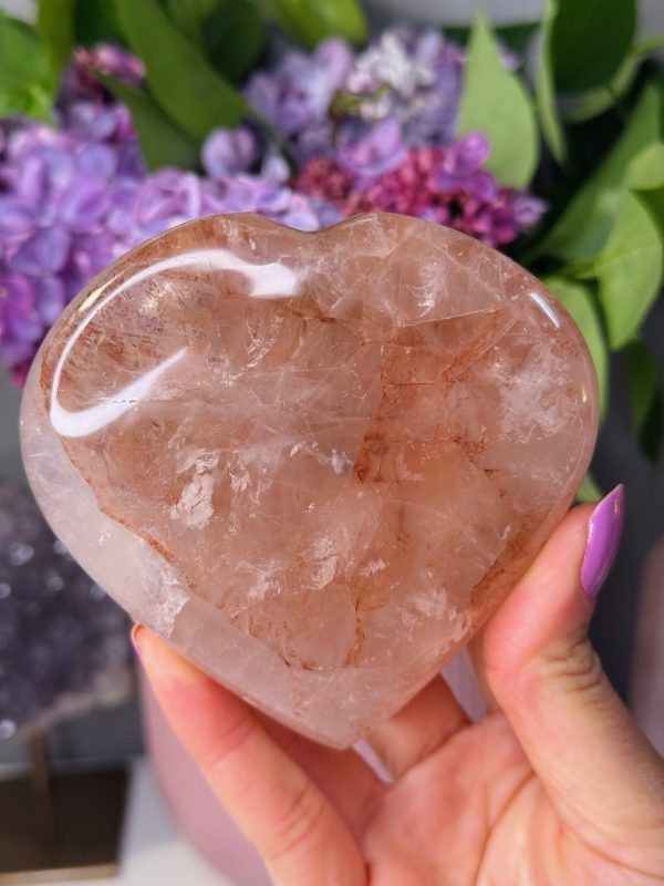 Cœur en Quartz Hématoïde de Madagascar, N.316