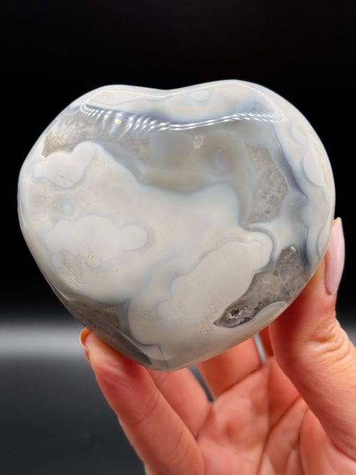 Cœur en Agate Orque, Orca, n°359, Madagascar