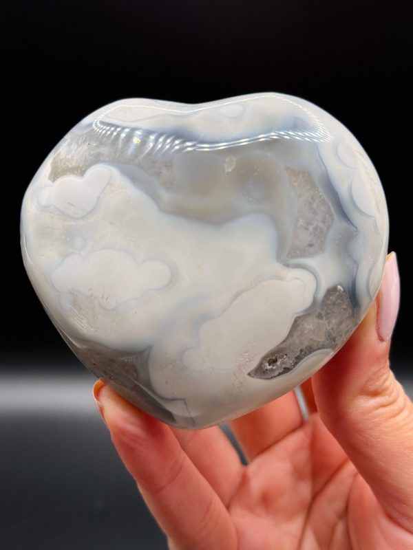 Cœur en Agate Orque, Orca, n°359, Madagascar