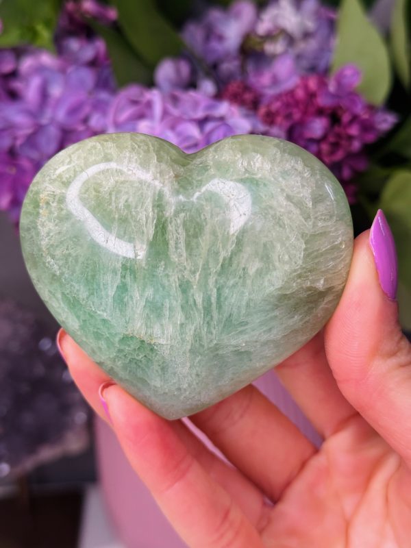 Cœur en Fluorite verte, Madagascar