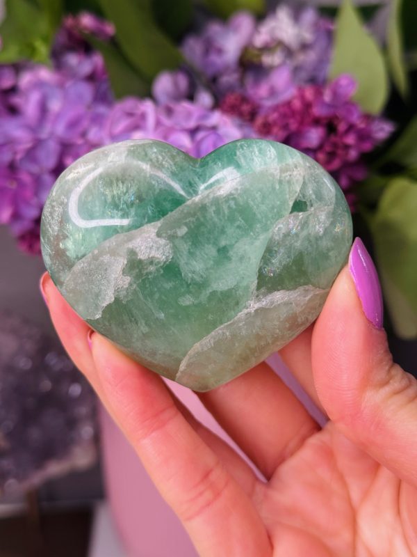 Cœur en Fluorite verte, Madagascar