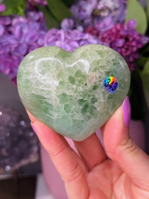 Cœur en Fluorite verte, Madagascar