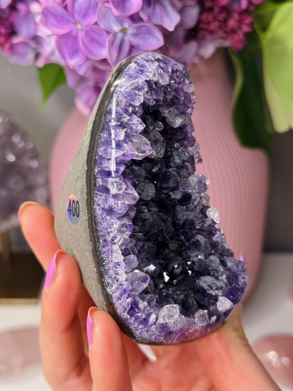 Géode d’Améthyste d’Uruguay – Dégradé de Violet, N.400