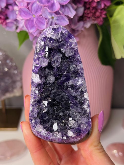 Géode d’Améthyste d’Uruguay – Dégradé de Violet, N.400