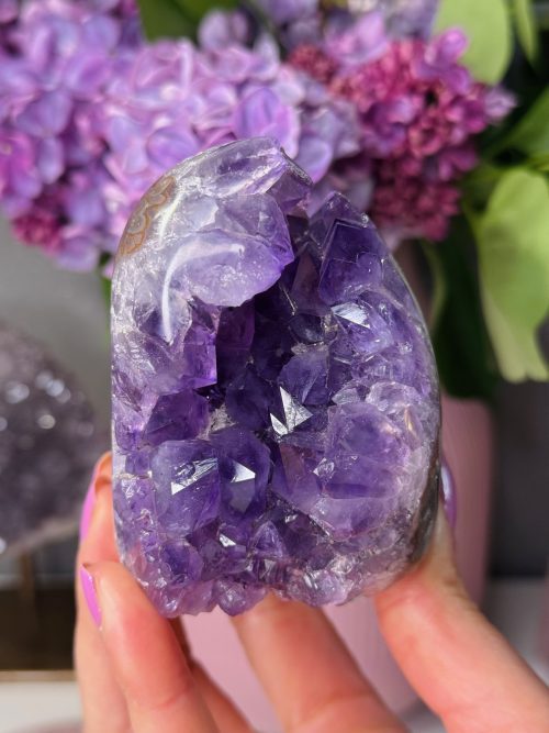 Géode d’Améthyste d’Uruguay – Fleur de Cristal & Pointes Chunky, N.121