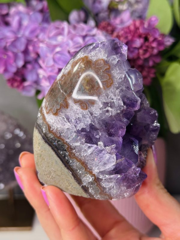 Géode d’Améthyste d’Uruguay – Fleur de Cristal & Pointes Chunky, N.121
