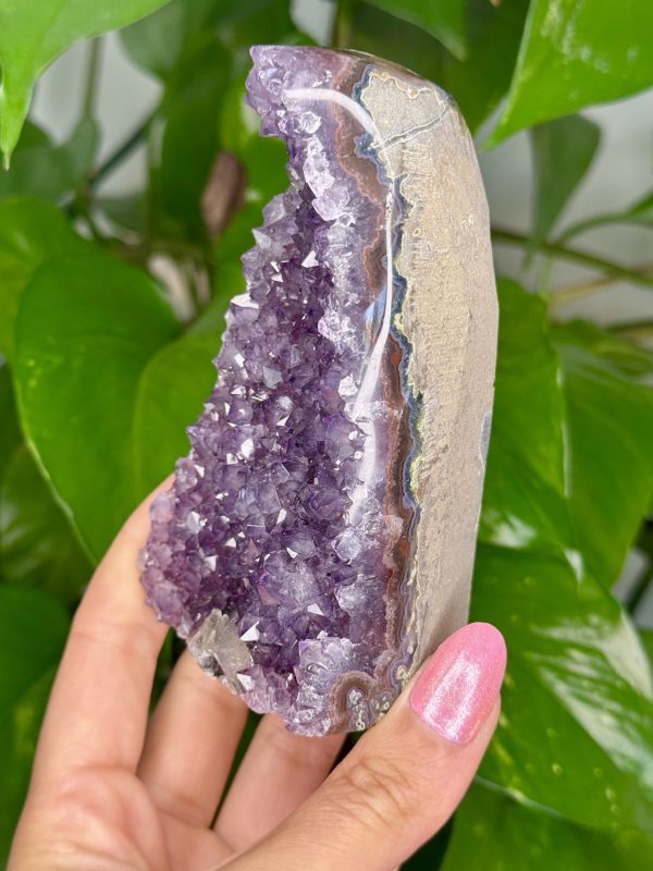 Géode en Améthyste & Calcite, Uruguay, N.377