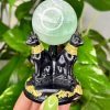 Porte sphère chat égyptien minéraux cristaux pierres naturelles lithothérapie 3 Socle pour Sphère – Chat Égyptien Bastet