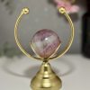 Socle pour sphère anneau doré