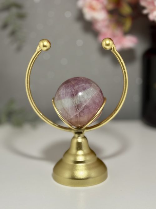 Socle pour sphère anneau doré