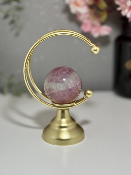 Socle pour sphère Lune dorée
