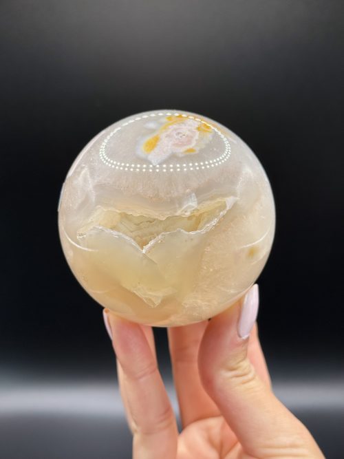 Sphère en Agate Fleur, Madagascar n°181