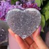 Coeur en Agate Drusy n°110, Brésil