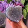 Coeur en Agate Drusy n°110, Brésil