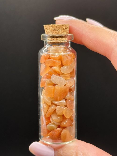 Fiole pierres naturelles Calcite Orange