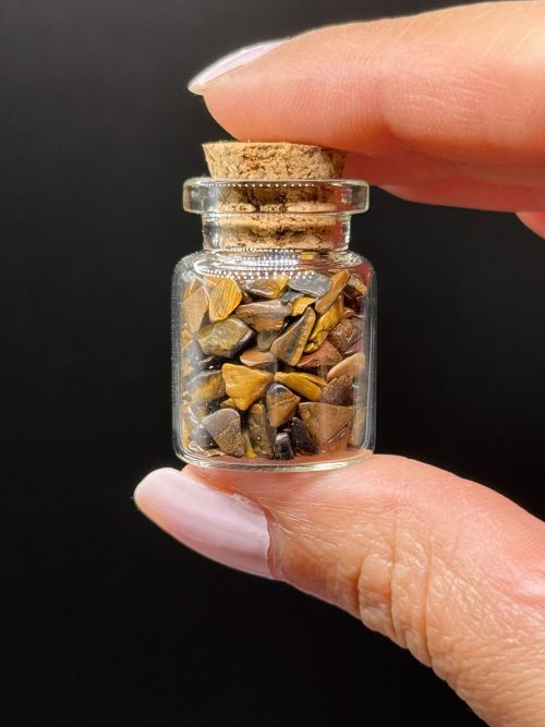Petite fiole pierres naturelles Œil de Tigre