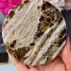 Plaque ronde en Calcite Chocolat, Maroc