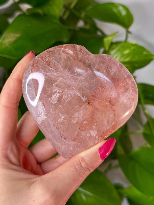 pierre naturelle cristaux minéraux collection coeur en Quartz Hématoïde Madagascar 2 Cœur en Quartz Hématoïde de Madagascar, N.316