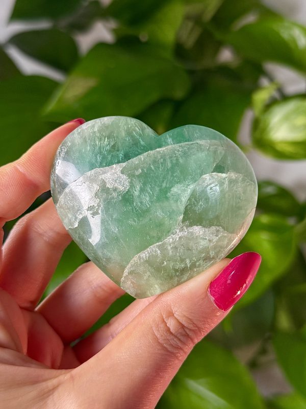 pierre naturelle cristaux minéraux collection coeur en fluorite verte Madagascar 2 Cœur en Fluorite verte, Madagascar