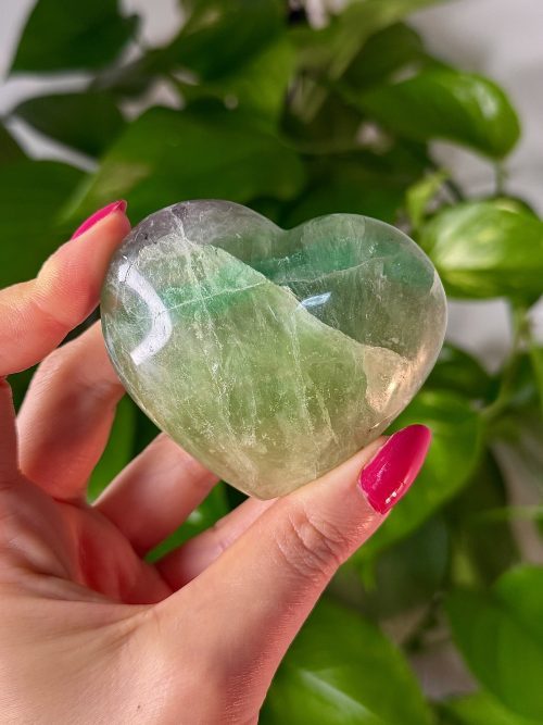 Cœur en Fluorite verte, Madagascar