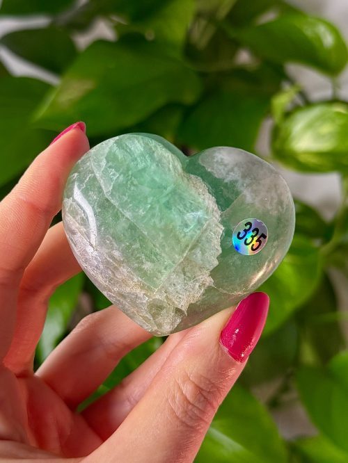pierre naturelle cristaux minéraux collection coeur en fluorite verte Madagascar Cœur en Fluorite verte, Madagascar