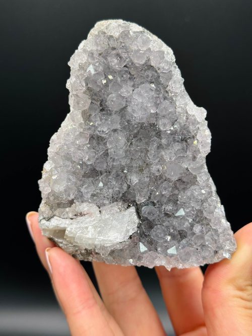Géode en Améthyste, Calcite & Hématite, Brésil, N.157