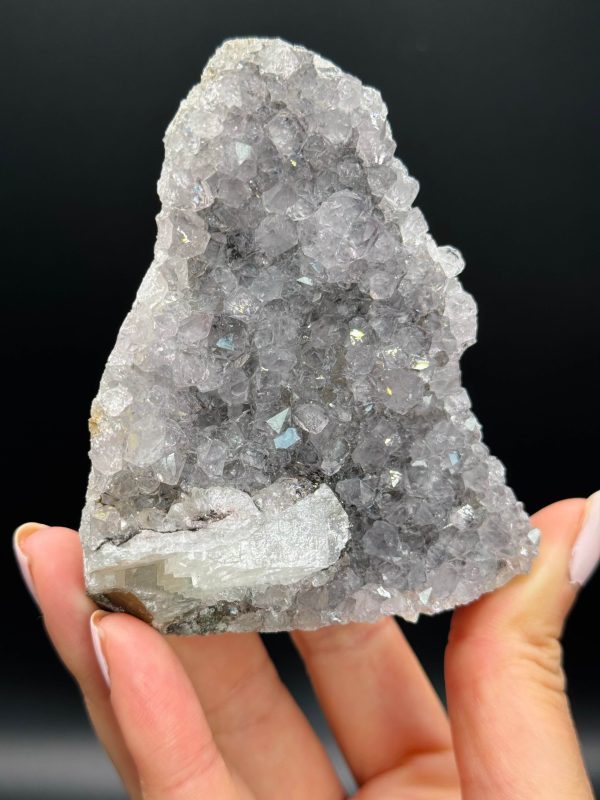 Géode en Améthyste, Calcite & Hématite, Brésil, N.157