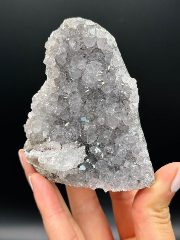 Géode en Améthyste, Calcite & Hématite, Brésil, N.157