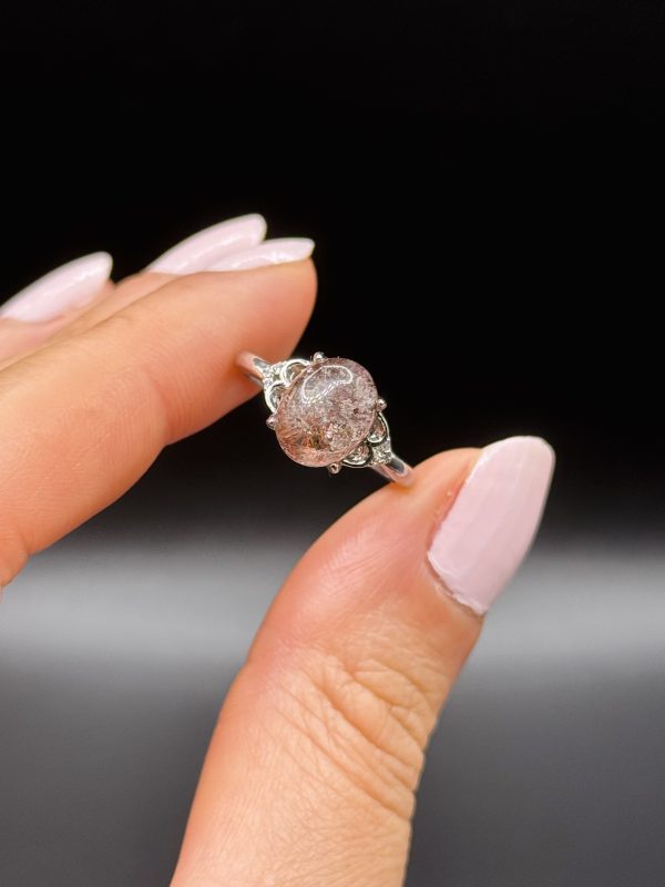 Bague Quartz Lodolite ajustable