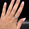 Bague ajustable en topaze bleue