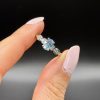 Bague ajustable en topaze bleue argent s925