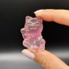Chat porte-bonheur Maneki Neko en fluorite multicolore n°177