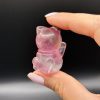 Chat porte-bonheur Maneki Neko en fluorite multicolore n°177