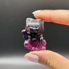Chat porte-bonheur Maneki Neko en fluorite multicolore n°168
