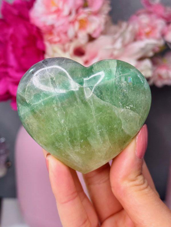 Cœur en Fluorite verte, Madagascar