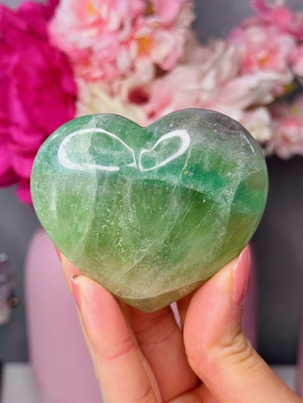 Cœur en Fluorite verte, Madagascar