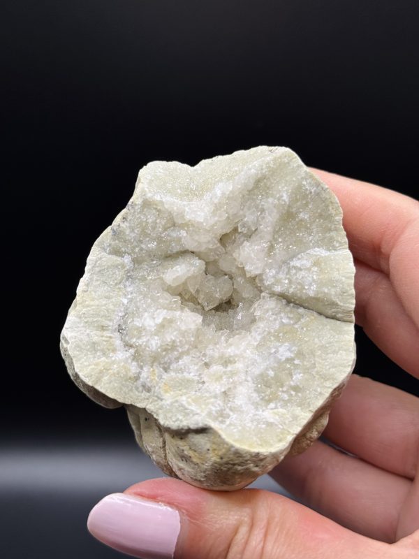 Géode entière Cristal de Roche & Calcite n°14, Maroc