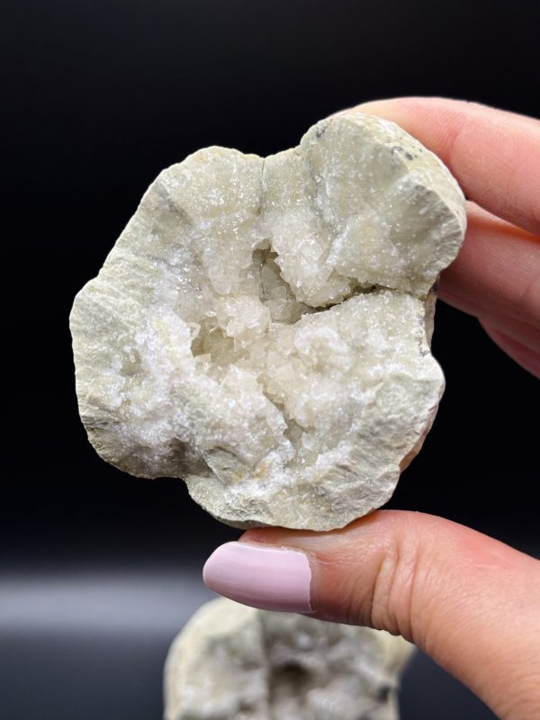 Géode entière Cristal de Roche & Calcite n°14, Maroc