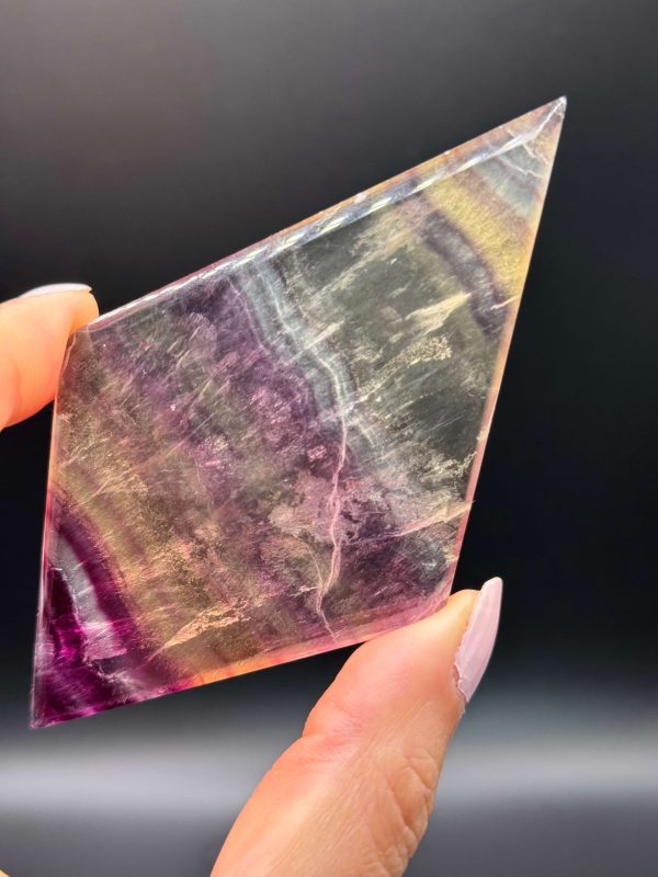 Losange en Fluorite Multicolore Candy