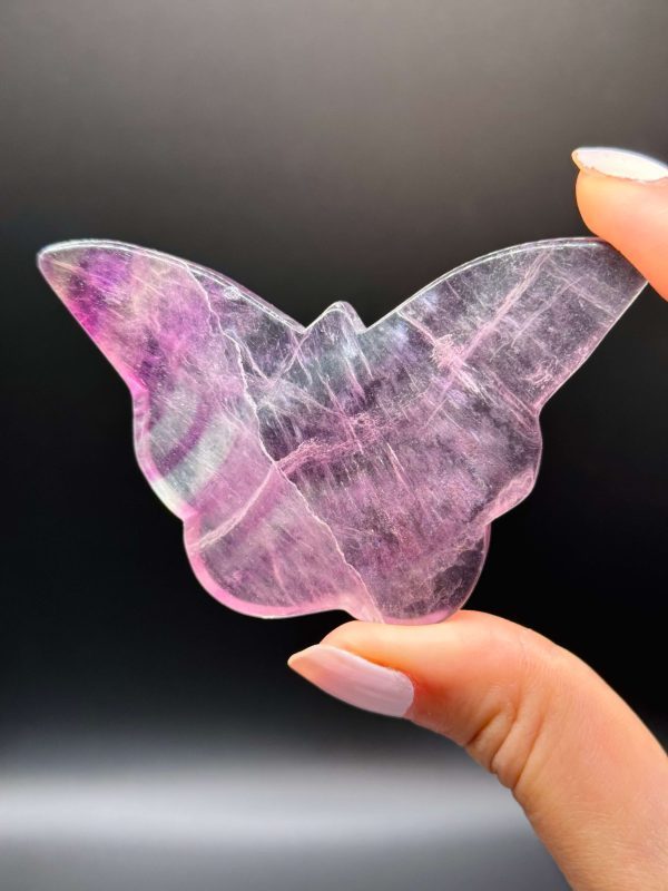 Papillon en Fluorite Multicolore Candy
