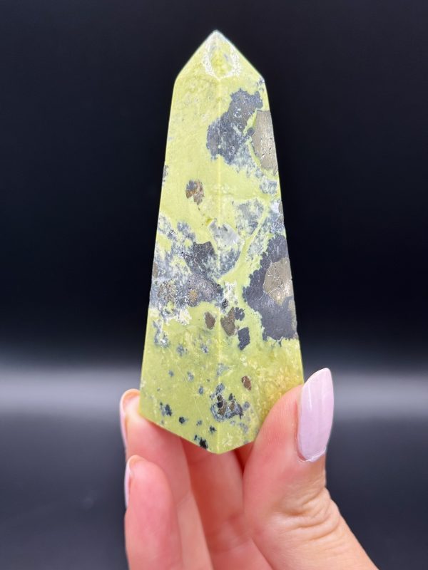 Pointe en Serpentine & Pyrite n°186, Pérou