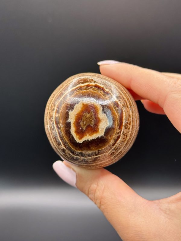 Sphère en Calcite Chocolat n°192, Maroc