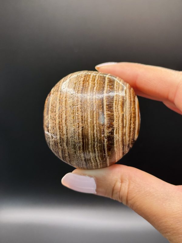 Sphère en Calcite Chocolat n°192, Maroc