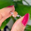 bague ajustable en pierre naturelle de soleil cristaux minéraux Bague Pierre de Soleil ajustable