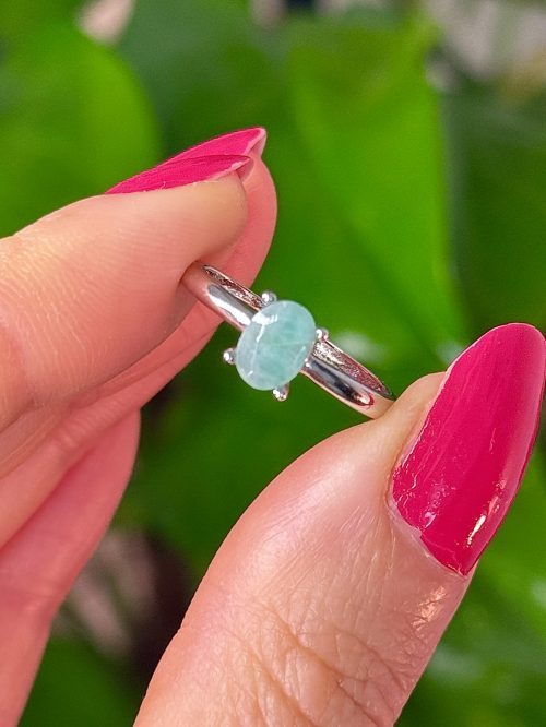 bague ajustable en pierre naturelle émeraude cristaux minéraux Bague Émeraude ajustable