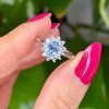 bague ajustable en pierre naturelle topaze bleue cristaux minéraux Bague ajustable en topaze bleue
