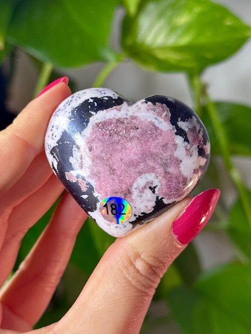Cœur en Rhodonite Rose, Pérou, N.182