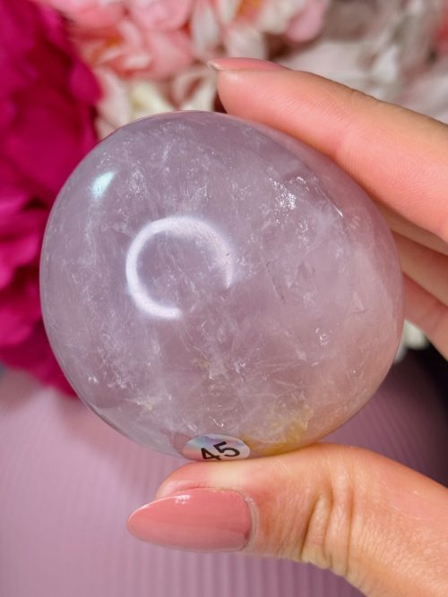 Galet en Quartz Rose n°45, Madagascar