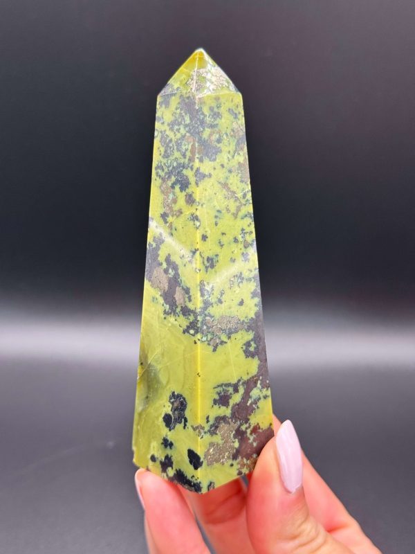 Pointe en Serpentine & Pyrite n°179, Pérou
